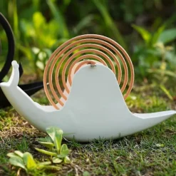 Snigel Myggspiralhållare Järn Metall Brandsäker Rökelsebrännare Fäste, Myggspiralhållare Spiralställ för Hemmakontorsinredning (Vit) db