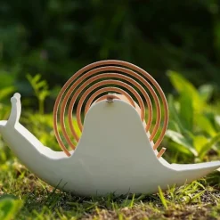Snigel Myggspiralhållare Järn Metall Brandsäker Rökelsebrännare Fäste, Myggspiralhållare Spiralställ för Hemmakontorsinredning (Vit) db