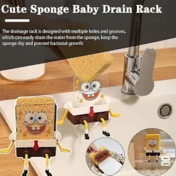 Spongebob Diskställ Cartoon Kreativ Diskställ Är Tillverkad Av Hållbara Och Lättstädade Material För Disktrasa Diskborste Gryta