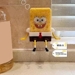 Spongebob Diskställ Cartoon Kreativ Diskställ Är Tillverkad Av Hållbara Och Lättstädade Material För Disktrasa Diskborste Gryta