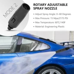Sprutpistol för högtryckstvätt, roterande sprutpistol med dubbla funktioner