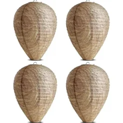 4st Getingfällor giftfritt lockbete av papper, avskräckande för bin - Getingbo Beige