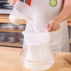 2st Återanvändbara nötmjölkspåsar Silar Nylon L