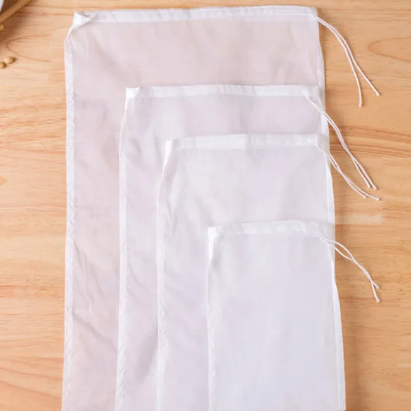 2st Återanvändbara nötmjölkspåsar Silar Nylon L