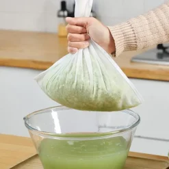2st Återanvändbara nötmjölkspåsar Silar Nylon L