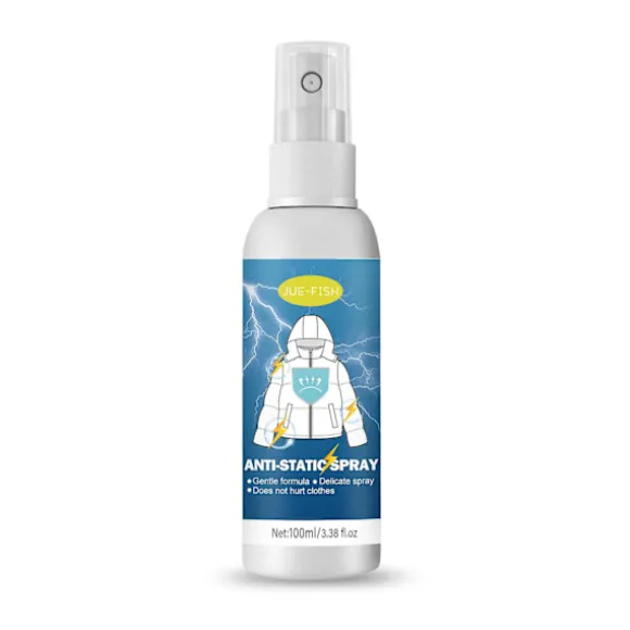 Statisk Spray för Kläder, Statisk Spray, Statisk Eliminator Spray, Statisk Bortskaffare för Kläder, Statisk Skyddsspray för Kläder, 100ml (FMY)