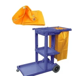 Städvagn Rengöringsverktyg Vattentät Vagn Förvaringsväska 40x28x69cm Gul