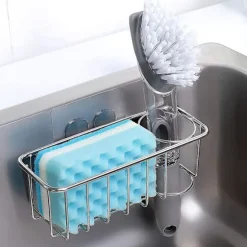 Svamphållare + diskborsthållare, 3 i 1 diskbänkshållare, 304 rostfritt stål rostfritt och vattentätt, självhäftande installation gratis borrning Sink Caddy | Fyndiq