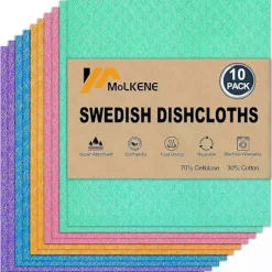 Svenska Disktrasor, 10-pack Återanvändbara Kökstrasor Ultraabsorberande