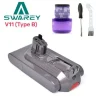 SWAREY-batteri för Dyson V11-serien 6000mAh Li-ion 25,2V med postfilterelement och 1 borste och skruvmejsel One-Click Installation