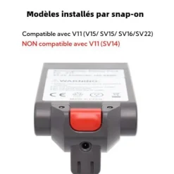 SWAREY-batteri för Dyson V11-serien 6000mAh Li-ion 25,2V med postfilterelement och 1 borste och skruvmejsel One-Click Installation