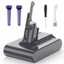 SWAREY-batteri för Dyson V7-serien 4000mAh 21,6V Li-ion med 2 filter och 1 borste och skruvmejsel