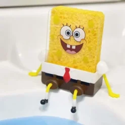 Tecknad svamphållare med svamp, kökssvampar Spongebob-hållare, diskbänkshylla svamp avloppshylla-FS-