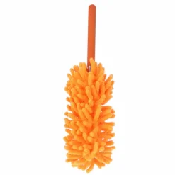 Teleskopisk dammvippa 72cm Avtagbar Tvättbar Chenille Dammtorkare Hemstädning Orange