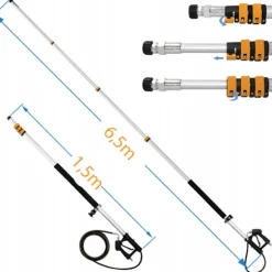 Teleskopisk Tvättlans 1,5-6,3M – 4000 PSI | Aluminium | 5 Munstycken | Kompatibel med Karcher HD HDS