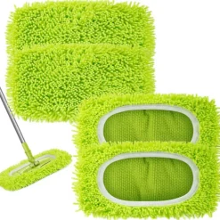 Återanvändbara torra moppdukar av mikrofiber för våtmoppar Kompatibel med Swiffer Sweeper Mop Ersättningsmoppar för rengöring av golv med hård träyta 4 Pack | Fyndiq