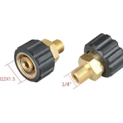 T&F Högtryckstvätt Adapter M22 till M22 / 3/8" / 1/4" Snabbkoppling för Sprutpistol