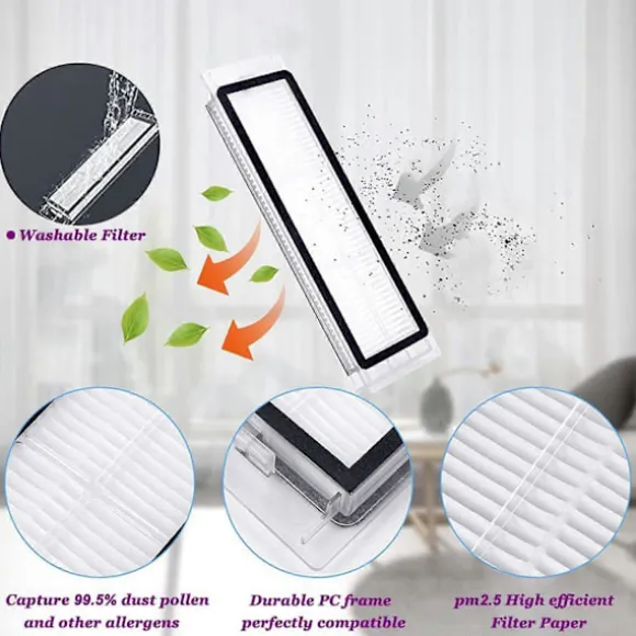 Tillbehör Reservdelar Kit för Xiaomi Roborock S5 Max S6 Max S6 Pure S6 MaxV S50 S51 S55 S60 S65 S5