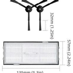 Tillbehör till robotdammsugare Q8 Max, Q8 Max+, Q5 Pro, Q5 Pro+ - Huvudborsthölje Hepa-filter
