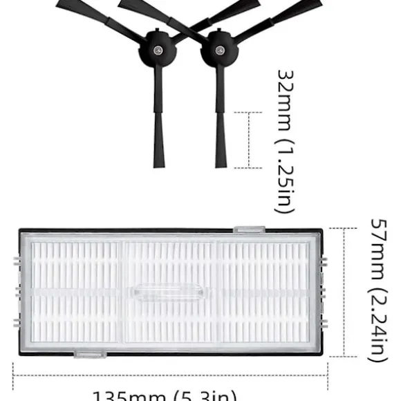Tillbehör till robotdammsugare Q8 Max, Q8 Max+, Q5 Pro, Q5 Pro+ - Huvudborsthölje Hepa-filter