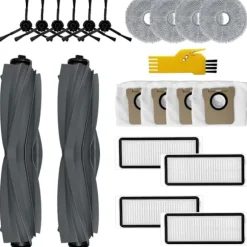 Tillbehörssats för Dreame L20 Ultra robotdammsugare, reservdelar, 20-pack: 2 rullborstar, 4 filter, 6 sidoborstar, 4 moppdukar, 4 dammpåsar
