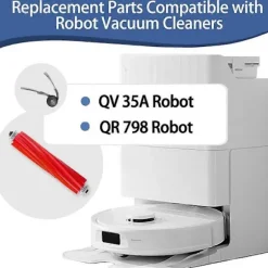 Tillbehörssats för Roborock QV 35A / QR 798 Dammsugare Huvudsidoborste HEPA-filter Moppduk Dammpåse