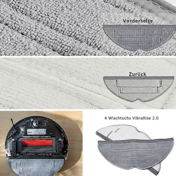 Tillbehörsset för Roborock S8 Pro Ultra Dammsugare, 1 Dubbelborstsystem Modell Huvudborstar