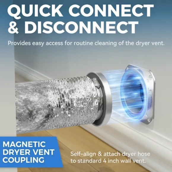 Tool Easy Magnetisk Torktumlare Avgasböj 180 Graders Böj Ventilationsanslutning