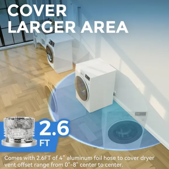 Tool Easy Magnetisk Torktumlare Avgasböj 180 Graders Böj Ventilationsanslutning