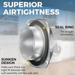 Tool Easy Magnetisk Torktumlare Avgasböj 180 Graders Böj Ventilationsanslutning