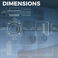 Tool Easy Magnetisk Torktumlare Avgasböj 180 Graders Böj Ventilationsanslutning