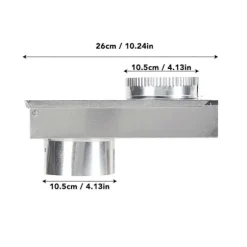 Torktumlare Ventilationskit Aluminiumlegering Slät Innervägg Universal Torktumlare Ventilationsperiskop Ersättning