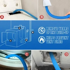 Torktumlare Ventilationsslang Flexibel Mjuk Rör Ersättning Dammsugarslang