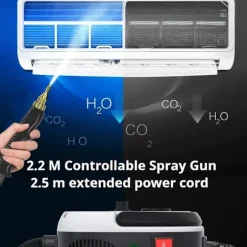 Tryckångrengörare 2500W Hög Temperatur, 1200ml Stor Tank (Röd)