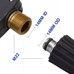 Trycktvattarpistol 4350PSI 22Mm med Skumpistol 1000Ml – Ergonomisk | Snabbkoppling | Kompatibel med Karcher, Lavor