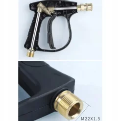 Trycktvattarpistol 4350PSI 22Mm med Skumpistol 1000Ml – Ergonomisk | Snabbkoppling | Kompatibel med Karcher, Lavor