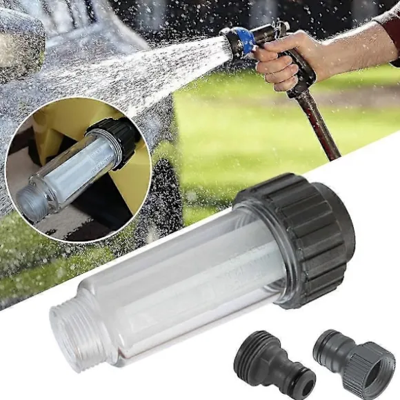 Trycktvätt Vattenfilter Kompatibelt med Karcher K2 K3 K4 K5 K6 K7 G3/4' 175psi Vattenfilter Biltvätt Trycktvätt Tillbehör (FMY)
