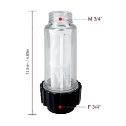 Trycktvätt Vattenfilter Kompatibelt med Karcher K2 K3 K4 K5 K6 K7 G3/4' 175psi Vattenfilter Biltvätt Trycktvätt Tillbehör (FMY)
