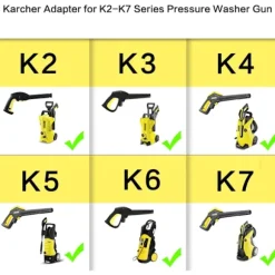 Trycktvättsadapter för Karcher K2 - K7, omvandlar bajonettkoppling