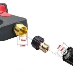 Trycktvättslanganslutningar, M22 x 15mm hona till M22 x 14mm hane snabbkoppling trycktvättsadapter