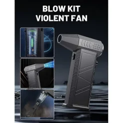 Turbo Jet Fläkt 300000RPM Kraftfull Luftfläkt Borstlös Motor Turbo Fläkt 8000mAh Souffleur Air Puiss