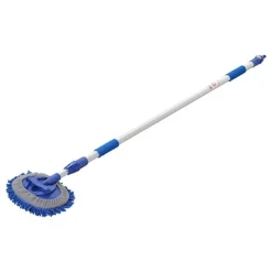 Tvättborste chenille mikrofiber teleskopskaft 2,5 m blå