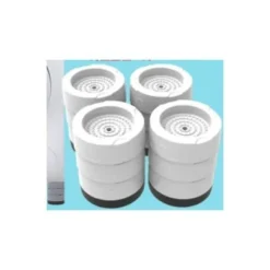 Tvättmaskins Anti-Vibrationsdynor - 4-pack Ljudreducerande Tvättmaskinsbas - Vit Höjd 8cm