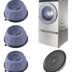 Tvättmaskinsfötter, 4 stycken tvättmaskinsfötter med gummikudde, antivibrations tvättmaskinsfötter för tvättmaskiner och torktumlare, antivibrerande | Fyndiq