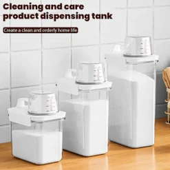 Tvättpulver förvaringstank Tätning Tvättpulver dispenser med handtag Large Size