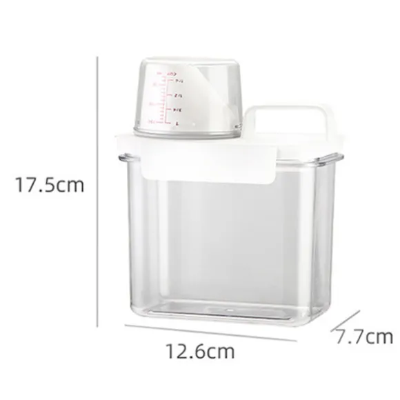 Tvättpulver förvaringstank Tätning Tvättpulver dispenser med handtag Large Size