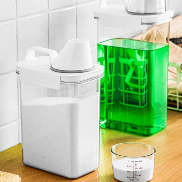 Tvättpulver förvaringstank Tätning Tvättpulver dispenser med handtag Large Size