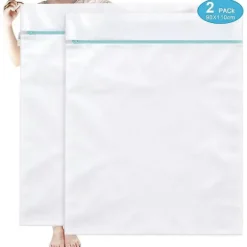 Tvättsäck 2 Stycken Tvättkassar Återanvändbara Tvättnät Med Dragkedja-60X80 Cm