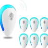 Ultra Sonic Pest Repel-ler 6-pack, plug in inomhus skadedjursbekämpning för insekter, myggor, mus, kackerlackor, råttor, insekter,