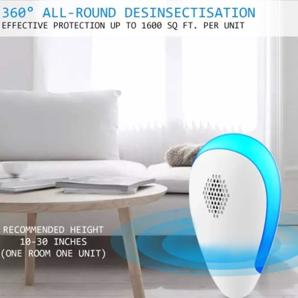 Ultra Sonic Pest Repel-ler 6-pack, plug in inomhus skadedjursbekämpning för insekter, myggor, mus, kackerlackor, råttor, insekter,